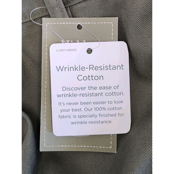 NWT L.L. Bean Pants Men's 38x29 Green Comfort Waist Wrinkle Free Chinos Khakis - Picture 6 of 8